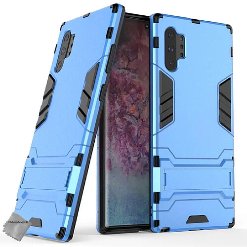 Htdmobiles Coque rigide anti choc pour Samsung Galaxy Note 10+ Plus + film ecran - BLEU CLAIR