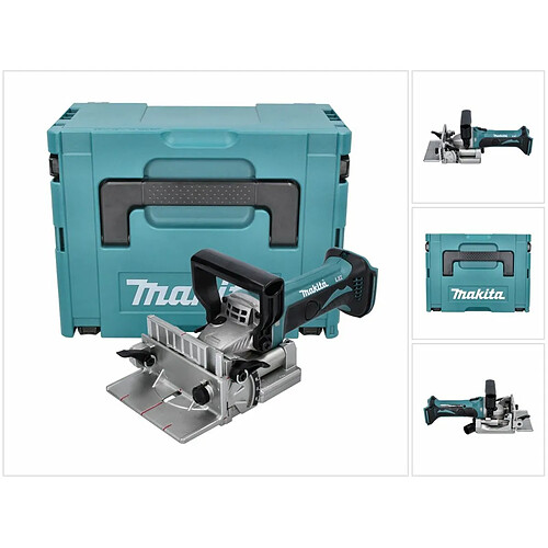 Makita DPJ 180 ZJ Machine à rainurer sans fil 18 V 100 mm + Makpac - sans batterie, sans chargeur