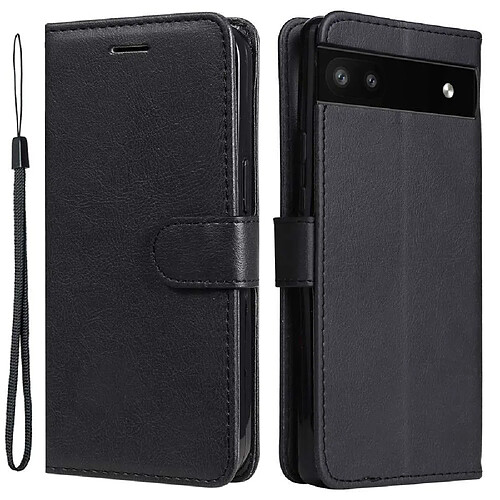 Htdmobiles Housse pour Google Pixel 6a 5G - etui coque pochette portefeuille + verre trempe - NOIR