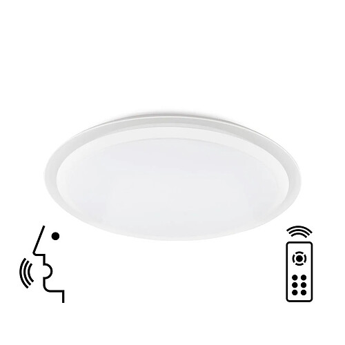 Inspired Edge Smart Ceiling, 80W LED, 3000-5000K Tunable White, 4300lm, Télécommande, 3 ans de garantie