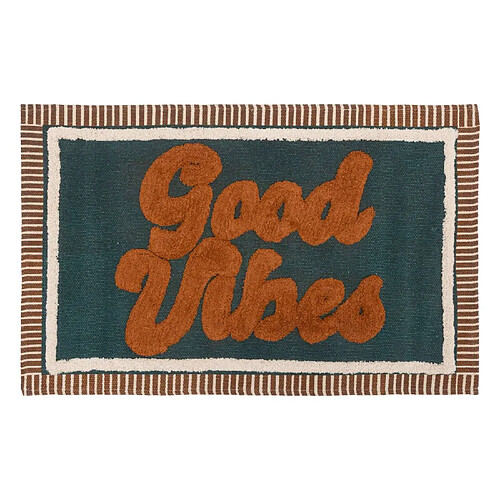 Atmosphera, Createur D'Interieur Tapis rectangulaire Good Vibes - 60 x 90 cm - Multicolore