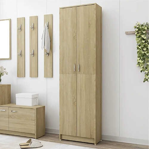 vidaXL Garde-robe de couloir Chêne sonoma 55x25x189 cm Bois ingénierie