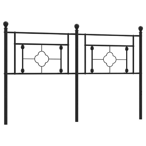 Maison Chic Tête de lit moderne pour chambre - Décoration de lit métal noir 160 cm -MN18863