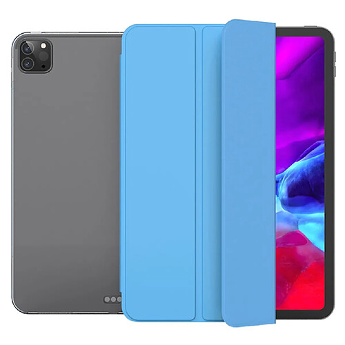 Etui en PU + TPU Réveil/Veille automatique avec support tri-pliure bleu ciel pour votre Apple iPad Pro 11 pouces (2021)