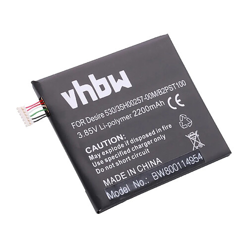 vhbw Li-Polymère batterie 2200mAh (3.85V) pour téléphone portable mobil smartphone comme HTC B2PST100