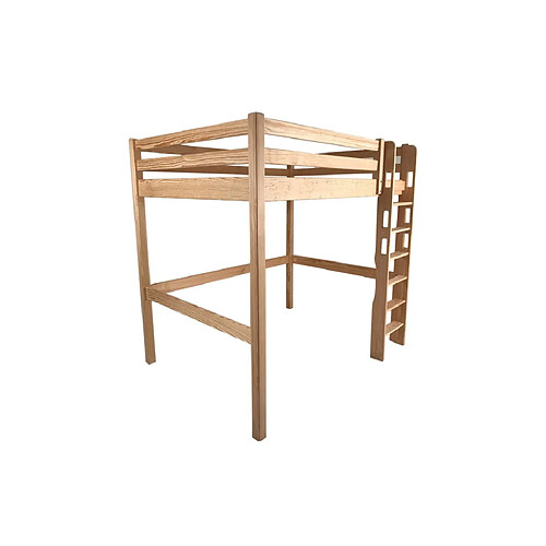 DECOPIN lit mezzanine couchage en 120 aneto - bois naturel