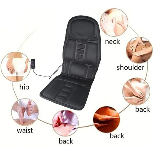 Masseurs électriques Vinteky Auto Coussin de Massage Chauffante de siège de Voiture Siège massant Matelas de Massage par 41347