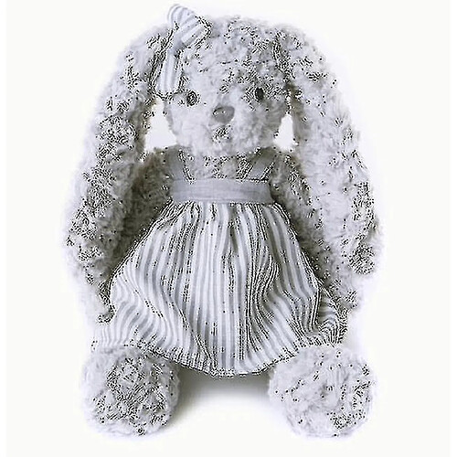 Universal Poupée lapin assaisonnée fleur tordue grise peluche peluche poupée confortable cadeau