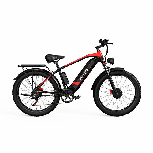 Vélo Électrique Duotts F26 - Moteur 750W*2 Batterie 840WH 50KM d'Autonomie - Noir rouge