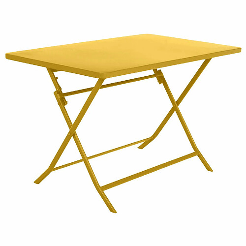 Hesperide Table de jardin pliante rectangulaire Greensboro - 4 Places - Jaune moutarde