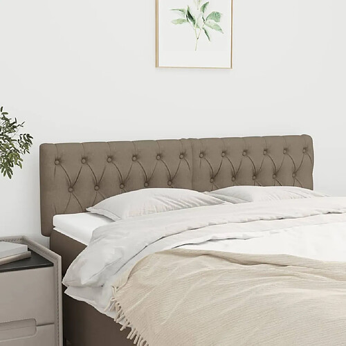 vidaXL Têtes de lit 2 pcs Taupe 72x7x78/88 cm Tissu