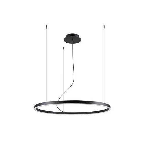 Luminaire Center Suspension LED Oda Aluminium Noir