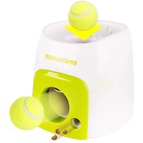 Jouet interactif pour chien avec balle de tennis et distributeur de friandises Jouet interactif pour chien avec balle de tennis et distributeur de friandises Jouet interactif pour chien avec balle de tennis et distributeur de friandises Jouet interactif p