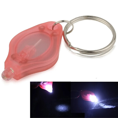 Wewoo Mini lampe torche LED rose Mini de poche Porte clés