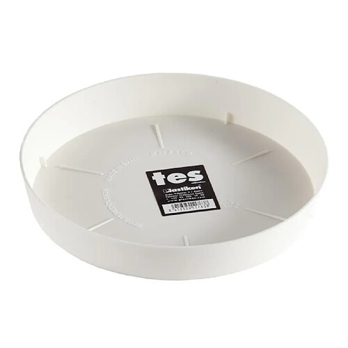 PLASTIKEN Plateau 20 cm - Pour pot de fleurs 26 cm - Blanc