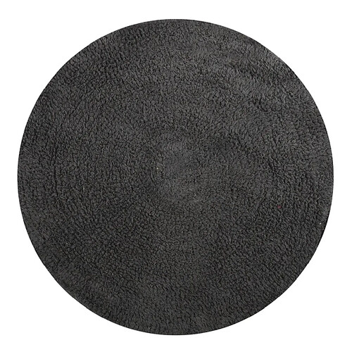 MSV Tapis de bain Coton Rond ø57Cm Gris Anthracite