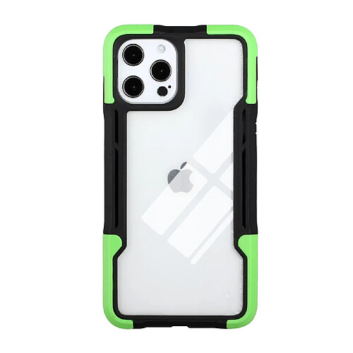 Coque en TPU + acrylique hybride, antichoc noir/vert pour votre Apple iPhone 13 Pro 6.1 pouces