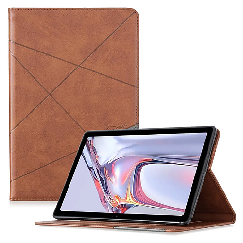 Etui en PU Conception de motifs géométriques café pour votre Samsung Galaxy Tab A7 10.4 (2020)/T505/T500