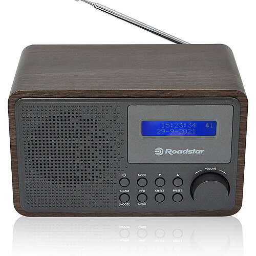 Radio Numérique Vintage DAB / DAB+ / FM Portable Alimentée sur Secteur /sur Pile, , Bois, Roadstar, HRA-700D+/WD