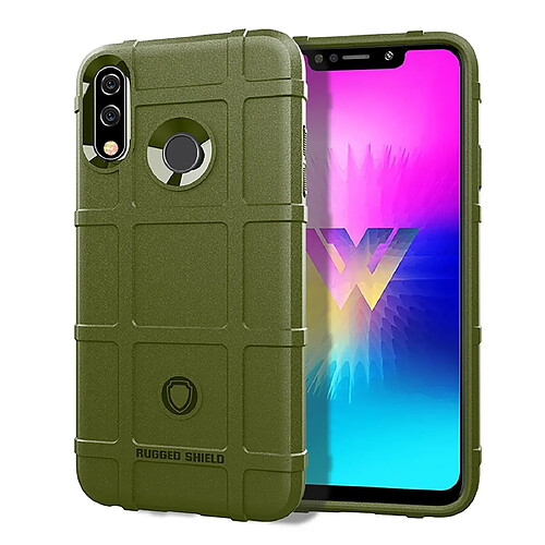 Wewoo Coque Souple Housse TPU antichoc à couverture complète pour LG W30 vert armée