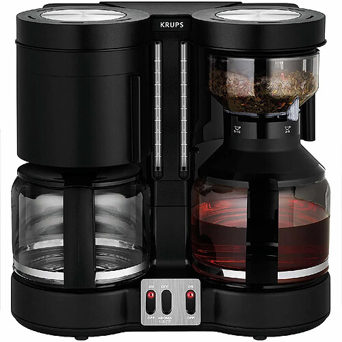 Krups cafetière combiné filtres et expresso pour 20 tasses 2200W noir