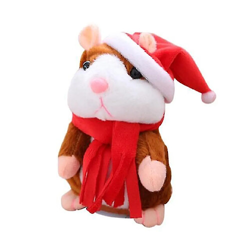 Universal Cartoon Père Noël Parle Animaux électriques Parle Poupée Peluche Parle Son Enregistrement Hamster