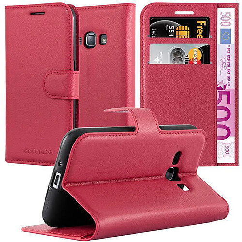 Cadorabo Coque Samsung Galaxy J1 2015 Etui en Rouge