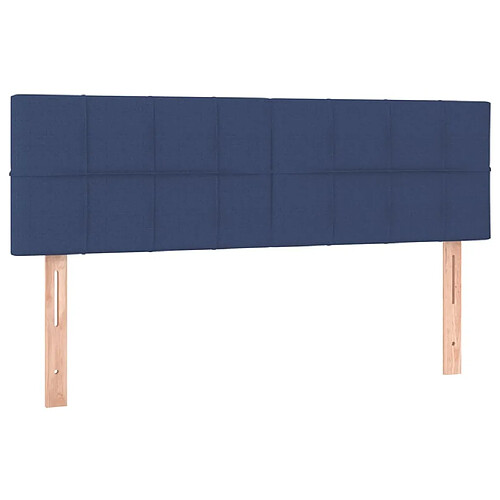 Maison Chic Lot de 2 Têtes de lit design Bleu pour chambre - Décoration de lit 72x5x78/88 cm Tissu -MN50389