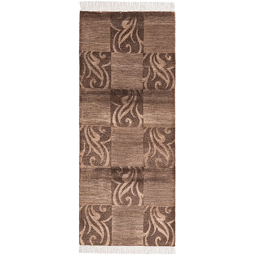 Vidal Tapis de couloir en laine 201x81 brun Darya