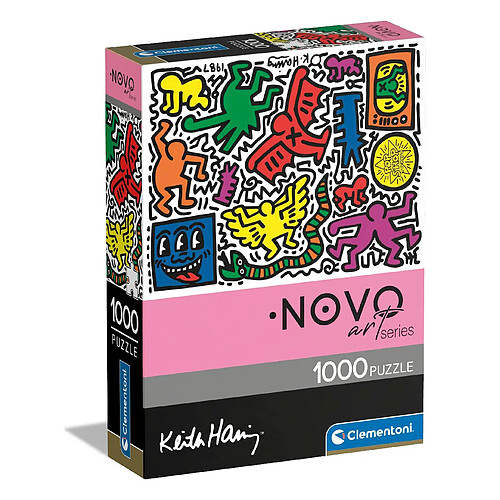 Clementoni- Novo Art Series Keith Haring-1000 Pièces-Puzzle, Divertissement pour Adultes-Fabriqué en Italie, 39756