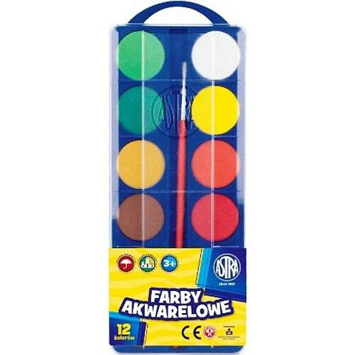 Farby Akwarelowe Astra 12 Couleurs