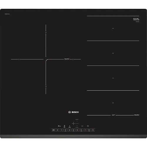 Table de cuisson à induction 60cm 3 feux 7400w flexinduction noir - pxj631fc1e - BOSCH