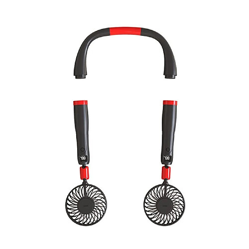 Ventilateur Personnel sans lame Portable Mains libres (Noir)