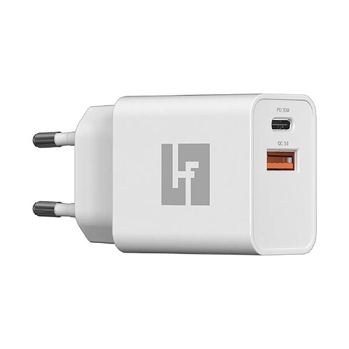 Chargeur intelligent Halfmman Pd & Qc 30W blanc