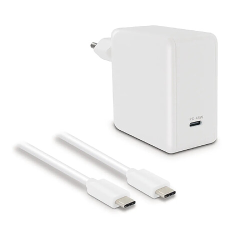 Metronic Chargeur secteur 45W + câble USB-C mâle/mâle 2,5 m