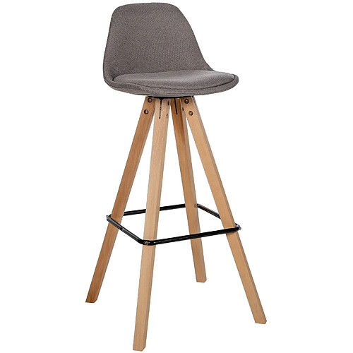 Non Tabouret de bar Corbin tissu Carré naturel