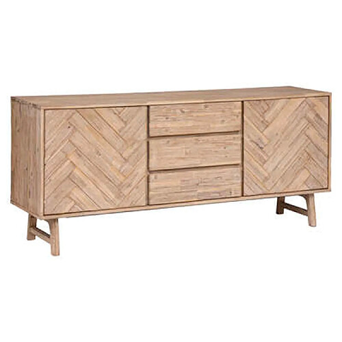 Pegane Buffet en bois d'acacia coloris Beige - Longueur 180 x Profondeur 45 x Hauteur 80 cm