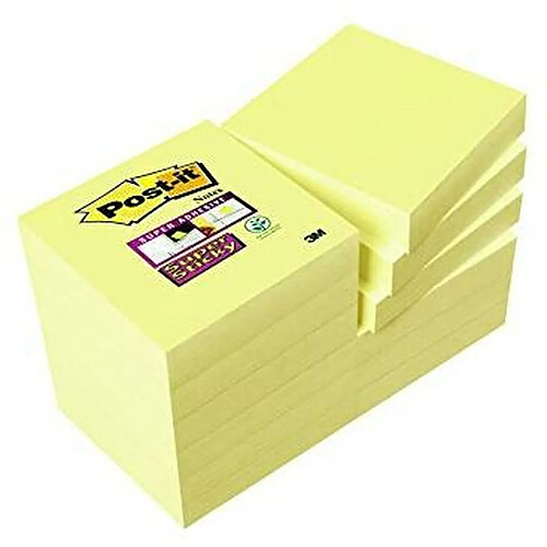 Notes Adhésives Post-it Super Sticky Jaune A7 (12 Unités)