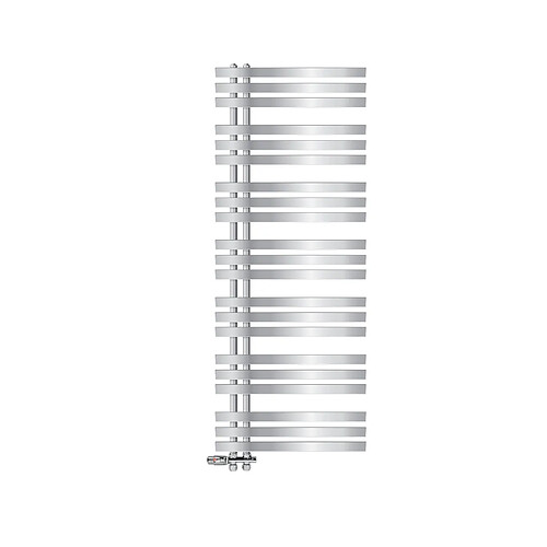 LuxeBath Radiateur de salle de bain sèche-serviette chrome raccordement au sol 60x160 cm