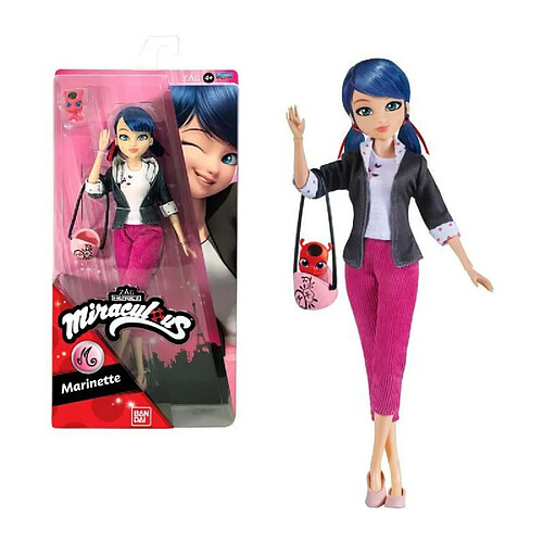 BANDAI Miraculous Ladybug - Poupee mannequin 26 cm : Marinette