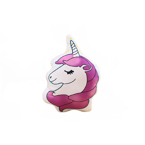 Universal 50cm Animaux de dessin animé Licorne Oreiller en peluche Jouet en peluche douce Idée de coussin de décoration de chambre d'enfant | Oreiller de luxe (violet)