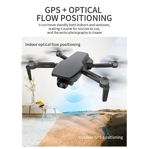 Universal Drone GPS SG108 5G avec appareil photo HD 4K pliable WiFi DRON sans brosse FPV S3 drone RC Quadcopter 25 minutes de vol | RC Helicopter(Le noir)