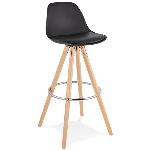 Alterego Tabouret de bar design 'TATAMI' noir