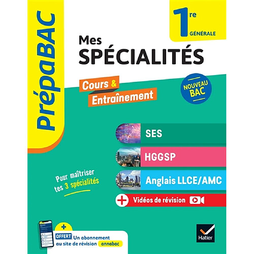 Mes spécialités SES, HGGSP, anglais LLCE-AMC 1re générale : nouveau bac · Occasion