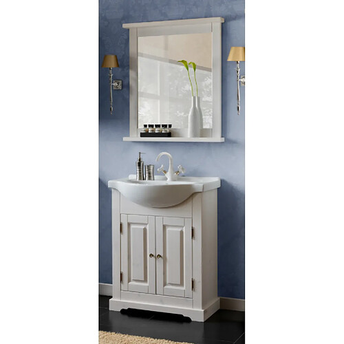 Ac-Deco Ensemble meuble vasque + miroir - Bois - 65 cm - Romantic nowy