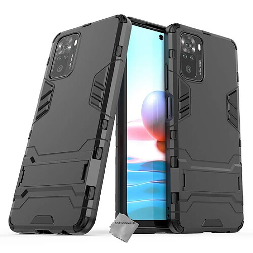 Htdmobiles Coque pour Xiaomi Poco M5s - housse etui rigide anti choc + verre trempe - NOIR