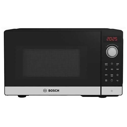 Bosch Serie 2 FEL023MS2 micro-onde Comptoir Micro-ondes uniquement 20 L 800 W Noir, Acier inoxydable