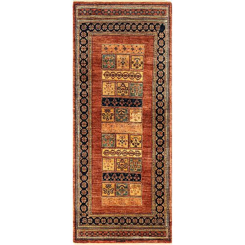 Vidal Tapis de couloir en laine 207x84 brun Kashkuli