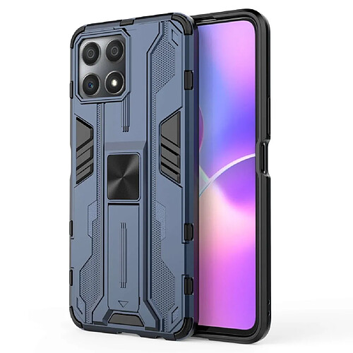 Coque en TPU anti-rayures avec béquille pour votre Honor X30i - bleu