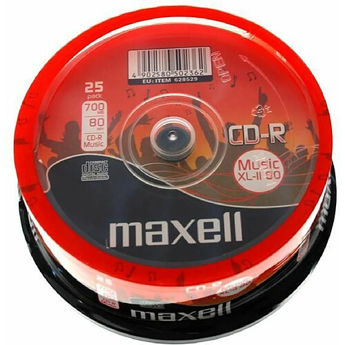 Maxell CD-R XL II Audio Pro 80min, 25 pièces en cake box